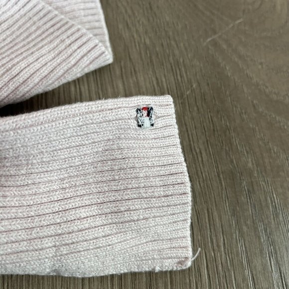 Tommy Hilfiger Hooded Sweater Womens L Knit Pink Pullover Front Pockets Buttons - Picture 9 of 10